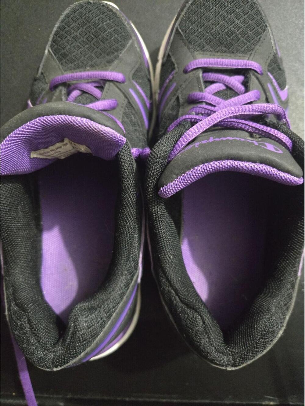 Champion Women's Black and Purple Athletic Sneakers Size 6 - Picture 3 of 6